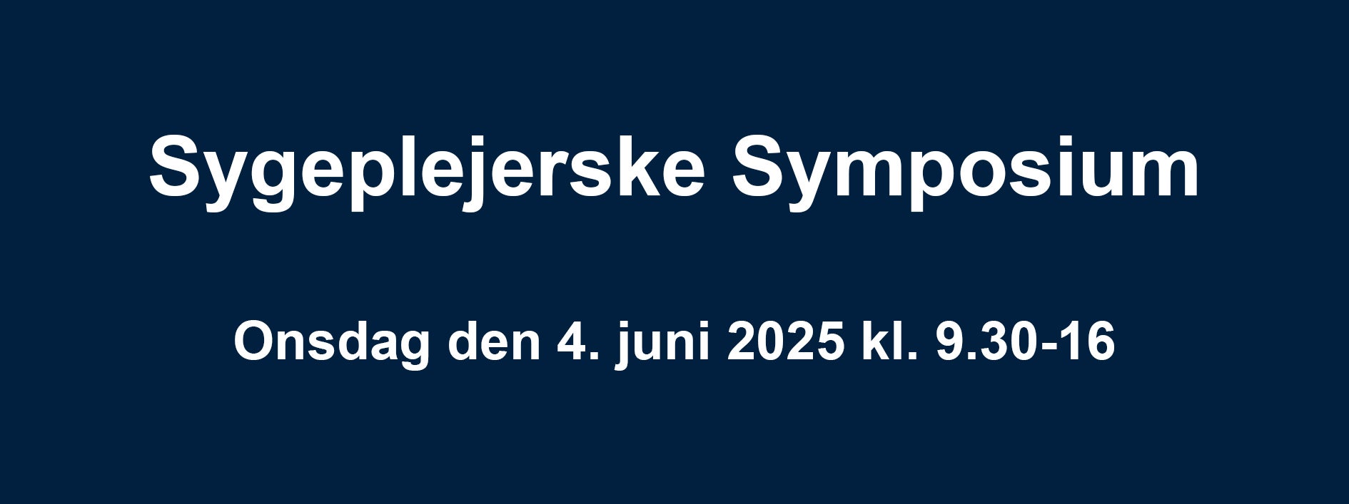 Sygeplejerske symposium 2025